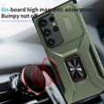 thumbnail image 2 of Dteck for Samsung Galaxy S24 Ultra Case with Slide Camera Cover,Magnetic Rotated Kickstand Rubber Case Hard PC Camera Protection Military Grade Shockproof Heavy Duty Protective Cover,Darkgreen, 2 of 8