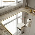 thumbnail image 6 of BEAUTYPEAK 30"x48" Wall Mirror Rounded Corners Hanging Vanity Mirror Gold, 6 of 9