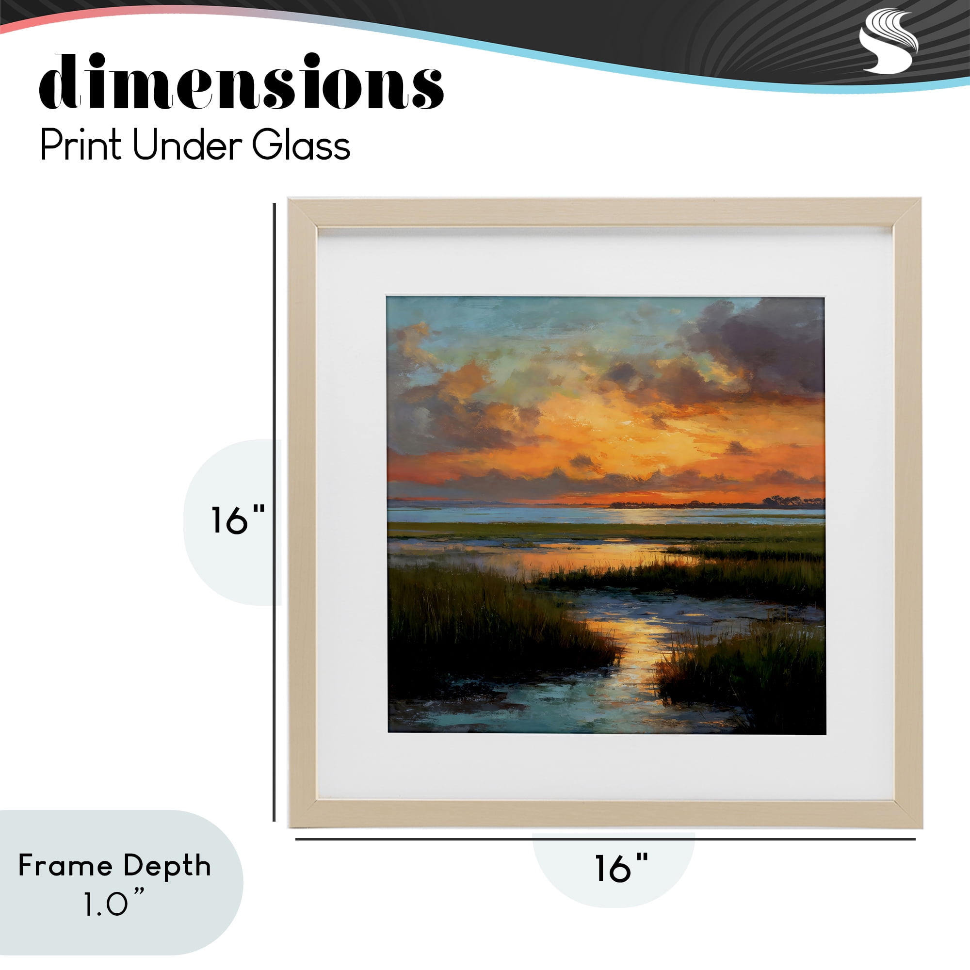 Stupell Industries Evening Marshland Glow Birch Framed Print Under Glass, design by Petal Prints Design