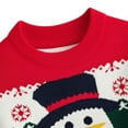 thumbnail image 5 of Kuleyang Toddeler Boys Girls Christmas Snowman Sweaters Xmas Winter Cute Knit Cartoon Prints Unisex Top Clothes Red 3 Years, 5 of 9