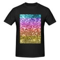 thumbnail image 4 of Bingfone Glitter Rainbow Men'S Loose Fit Short-Sleeve Pocket T-Shirt, 4 of 7