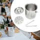 thumbnail image 1 of Cubo de hielo de Acero inoxidable BLESIY con tapa pinzas colador 1.6L, 1 of 8
