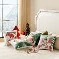 thumbnail image 2 of Christmas Santa Claus Decorative Pillows, Velvet Printed Christmas Tree and Car, 18" x 18", Red, Set of 4, 2 of 4