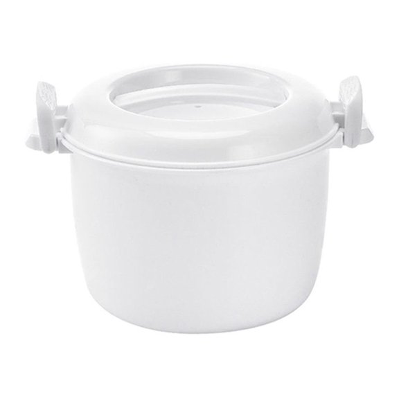 2X Microwave Rice Cooker Multifunction Small Lunch Container Cookware for Oven 17.5X21X14cm