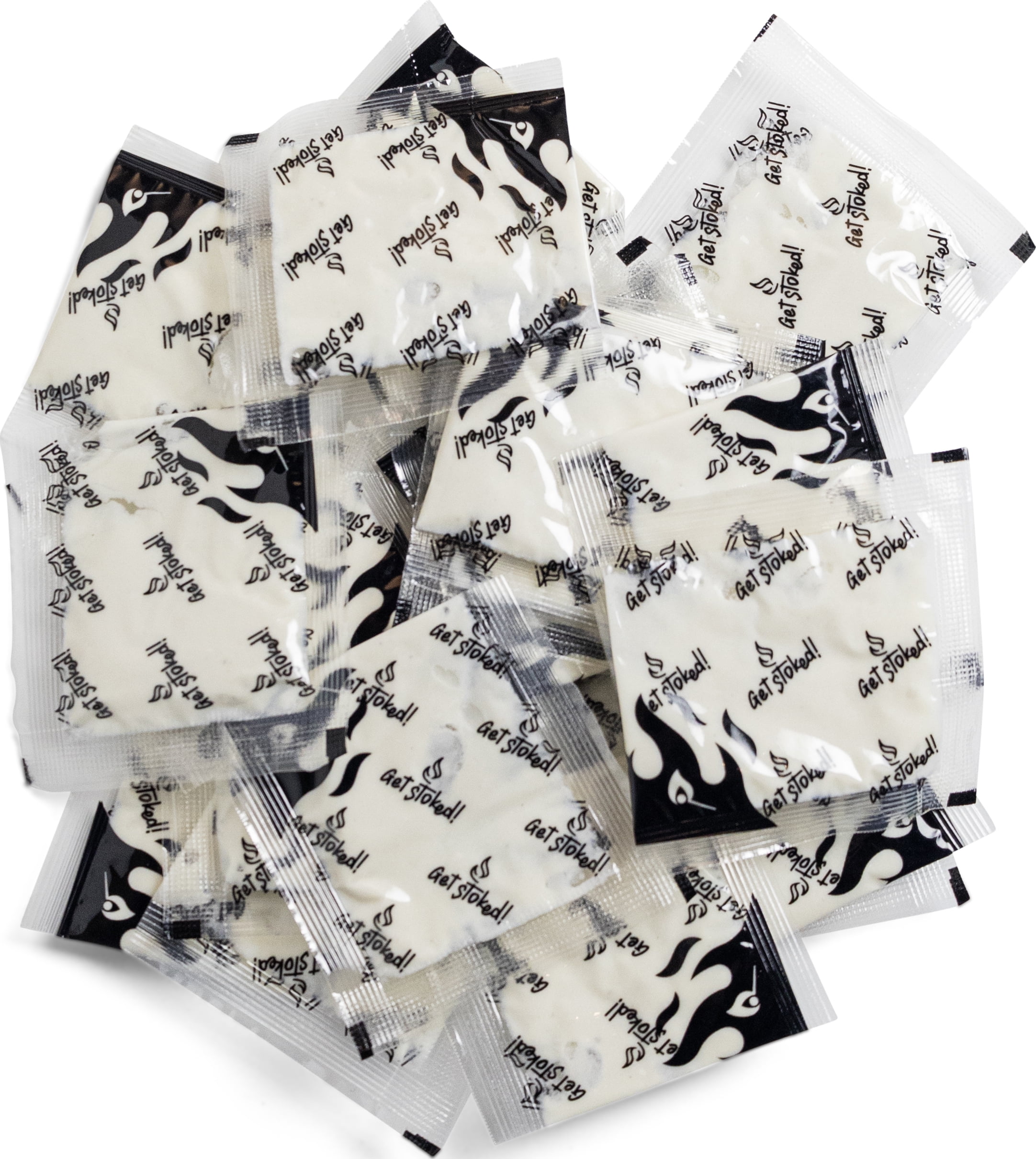 Get Stoked! Ultra Starters + Waterproof  Fire Starters + 20 Pieces per pack + Burns up to 13 Minutes + Burns when Wet