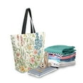 thumbnail image 2 of FORMRS Womens Canvas Tote Bag with Zipper Inner Pocket Shoulder Handbag, Colorful Wildflowers, 2 of 7