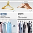 thumbnail image 5 of SPECILITE Metal Hangers 30 Pack , Strong Wire Clothes Hangers with Notches, Space Saving, Shiny Gold, 5 of 9