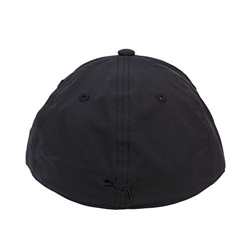 PUMA Men's Evercat Alloy Stretch Fit Cap Hat, Black/Silver, Small/Medium