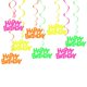 thumbnail image 1 of Happy Birthday Swirl Banners for Birthday Party Light Up Hanging Banners for Family Gathering Birthday Party Wall Decors, 1 of 4