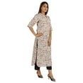 thumbnail image 2 of Moomaya Ethnic Printed Cotton Basic&nbsp;Kurti&nbsp;Straight Long Kurta For Indian Womens Blouse, 2 of 7