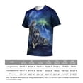 thumbnail image 6 of LAOLIUSN Men's Wolf Print T-Shirt, Moon Forest Graphic Tee, S-4XL, 6 of 7
