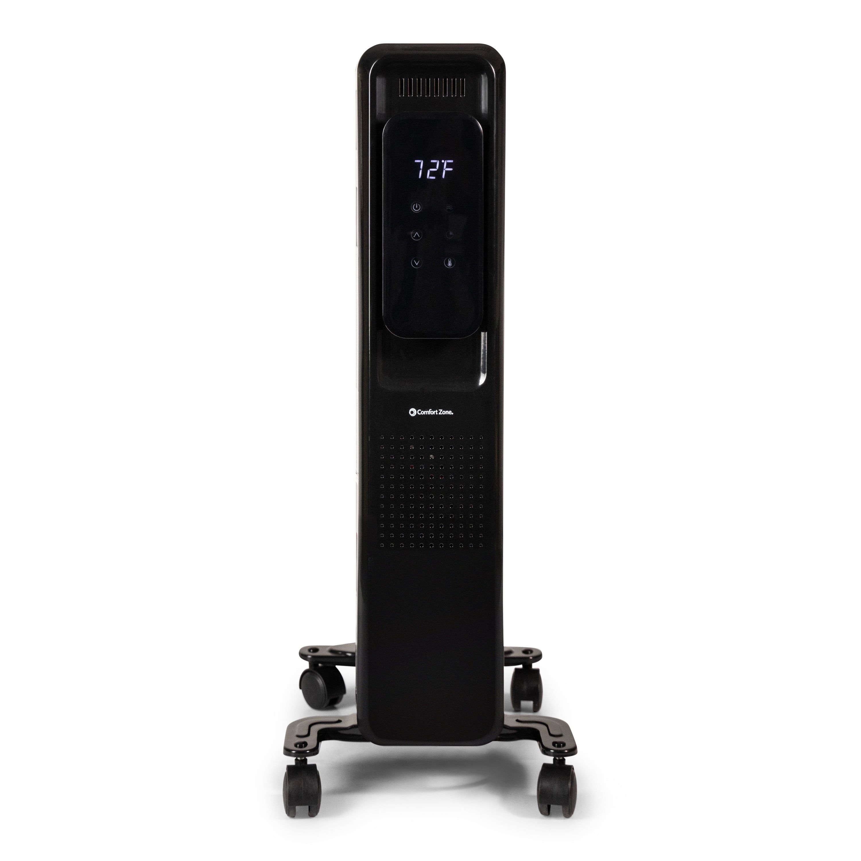 Comfort Zone 1500Watt, Oil-Filled, Digital, Electric Radiator Heater W/  Silent Operation, Black - Walmart.com