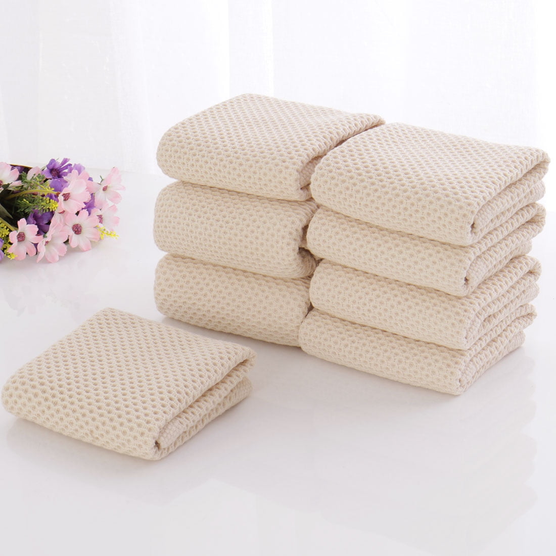 beige kitchen towels