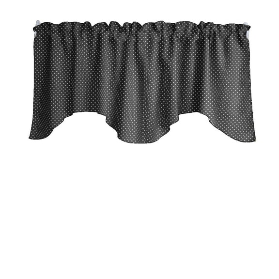 Scalloped Valance Cotton Mini Dots Print 58" Wide / 20" Tall