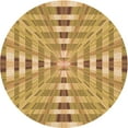 thumbnail image 1 of Ahgly Company Machine Washable Indoor Round Transitional Saffron Yellow Area Rugs, 5' Round, 1 of 7
