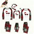 thumbnail image 4 of Busydd Family Christmas Pajamas Trendy Print Holiday Pajamas for Family 2 Piece Long Sleeve Round Neck Tops and Pants Christmas Vacation Pajamas, 4 of 5