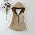 thumbnail image 1 of LSLJS Gilets pour Femmes, Veste Décontractée Chaude à Capuche en Velours d'Agneau Uni, Gilets d'Extérieur pour Femmes, 1 of 6