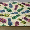 thumbnail image 6 of Ambesonne Indie Place Mats Set of 4, 80s Vibrant Pineapple, Standard Size, Multicolor, 6 of 6