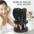 thumbnail image 2 of ZOUSSIQI 5 Pcs Hair Brush Comb Set with Mirror and Holder Base, Paddle Hair Brush Set for Blowing Drying, Detangling Brush Hair Combs for Styling, Parting CA919-59040, 2 of 9