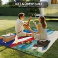 thumbnail image 4 of Puerto Rico Flag Sea Outdoor Rug for Patio/Deck/Porch, Non-Slip Large Area Rug 4 x 6 Ft, Beach Palm Trees Boat Nautical Indoor Outdoor Rugs Washable Area Rugs, Reversible Camping Rug Carpet Runner, 4 of 8