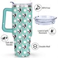 thumbnail image 3 of Double-Walled Dog Lover Coffee Tumbler 40oz - Durable Stainless Steel Mug with Handle & Straw - Cute Gift for Women, 3 of 7
