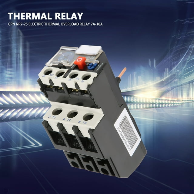 Electric Thermal Overload Relay Overload Protection Relay 7A-10A Thermal Relay, CPN BR2-25 Relay, For Home Use Industrial Use