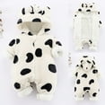 thumbnail image 2 of Gaexia Rompers for Girls 6-12 Months Baby Clothes Boy Girl Thick Snowsuit Winter Warm Coats Cow Hooded Romper Jumpsuit White, 2 of 4