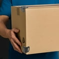 thumbnail image 3 of OULII Box Corner Protectors 100Pcs L-Shaped Black Plastic for Secure Packaging, 3 of 8