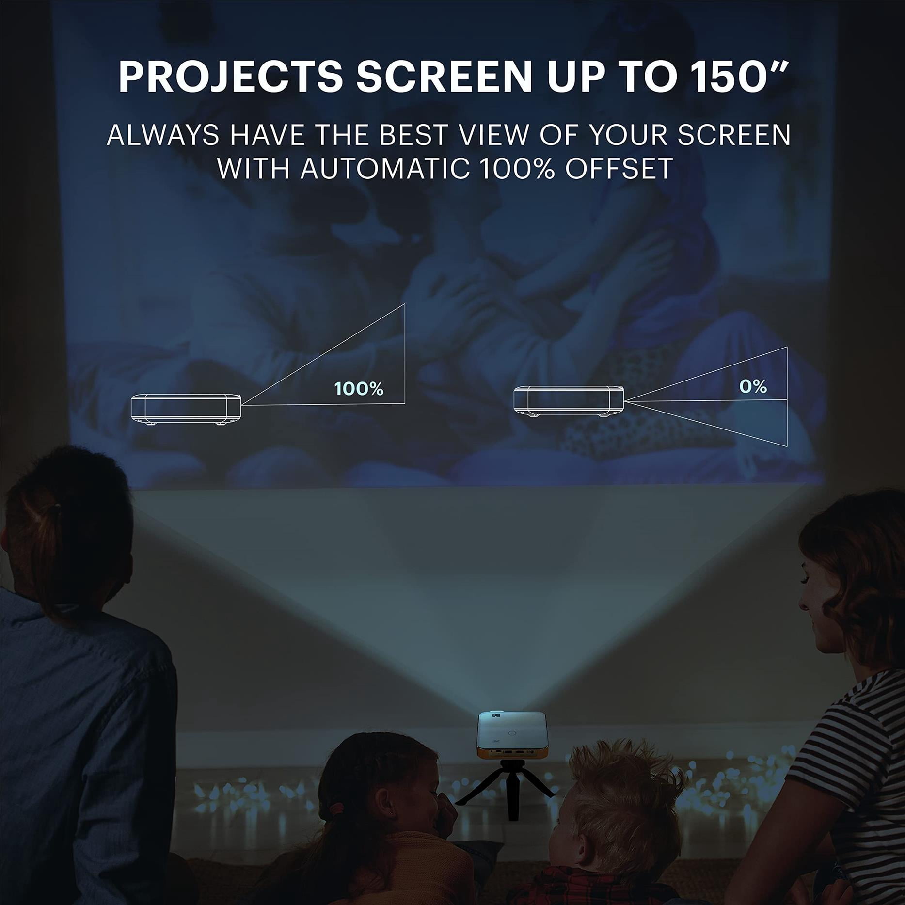 Kodak Luma 400 Wi-Fi Bluetooth HD DLP Mini Projector with HDMI & Tripod