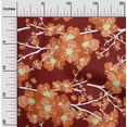 thumbnail image 2 of oneOone Polyester Spandex Orange Fabric Asian Chinese Floral Craft Projects Decor Fabric Printed By The Yard 56 Inch Wide, 2 of 4