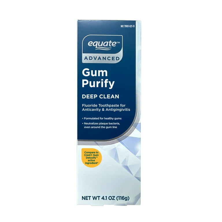 3 pack) Equate Advanced Gum Purify Deep Clean Toothpaste, 4.1 oz
