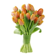 KaBloom NEXT DAY DELIVERY - Fall Collection - 20 Orange Tulips (Farm-Fresh Flowers, Cut-to-Order, and Homegrown in the USA)Gift for Birthday, Anniversary, Get Well, Thank You, Valentine, Mother's Day