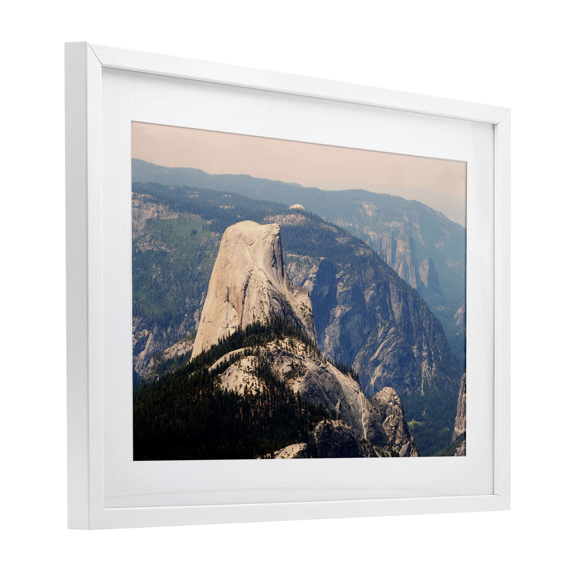 Stupell Industries Granite Monolith Above Forest White Framed Print Under Glass, design by Gemma Bardot
