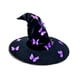 thumbnail image 4 of Sombrero de bruja de Halloween, decoración novedosa gótica, cómodo sombrero de disfraz de bruja para fiesta Mariposa púrpura, 4 of 8