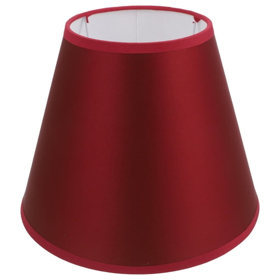 PTOOTP Dark Red Round  Cloth Metal Lampshade for Home Lighting Decor