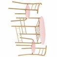 thumbnail image 2 of Ktaxon 3 Piece Dining Set, Compact 2 Chairs and Table Set with Oval Tabletop Small Kitchen Dining Set for 2, Perfect for Apartment & Small Spaces, Flamingo Pink, 2 of 6