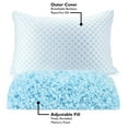 thumbnail image 3 of Continental Sleep, Gel Memory Foam Sleeping Pillow – Pressure Relief for Neck & Shoulder, Adjustable Height, Cooling Breathable Cover, for Side, Back & Stomach Sleepers, 25" x 15", White, 3 of 7