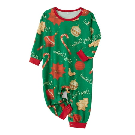 

Binpure Christmas Family Unisex Adult/Kids Long Sleeve Tree Print Pajama Set
