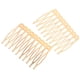 thumbnail image 4 of 10 piezas de metal liso para mujer, dorado, plateado y bronce, 5 dientes, 10 dientes - Dorado, 5,6 cm 56 cm, 4 of 9