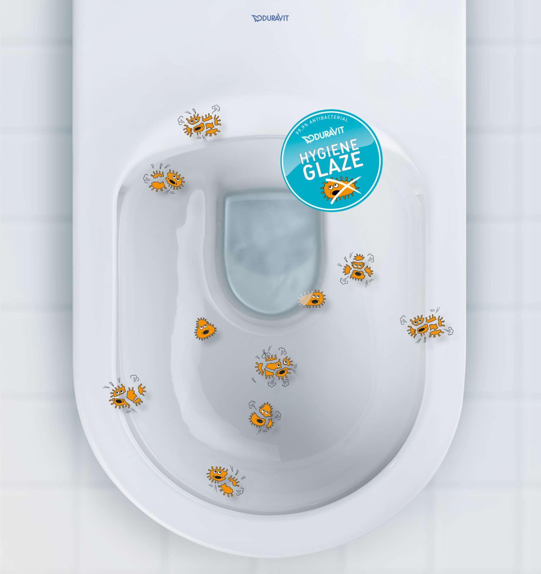 Duravit ME by Starck Dual Flush One-Piece Wall Mounted Rimless 