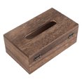thumbnail image 1 of Wooden Tissue Box, Wooden Retro Tissue Box Paper Napkin Holder Case For Sitting Room, Bedroom, Study, Office, Car, 1 of 8