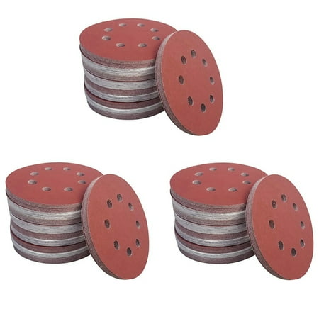 

300 PCS 5 Inch 8 Holes Hook and Loop Sanding Disc Sandpaper 60 Pcs Each of 600 800 1000 1500 2000 Grits Sand Paper