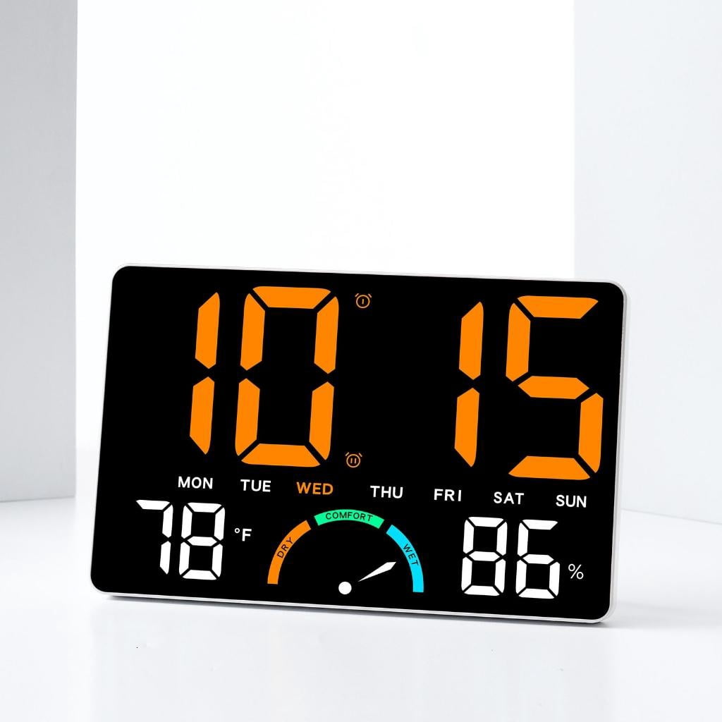 YIGSECU Weather Stations Clock With Temperature Humidity Trend Alarm Weather Forecast