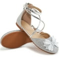 thumbnail image 6 of Ecetana Girls Dress Shoes Ballerina Flats for Wedding Party Bow Comfort Dressy Flat Shoes, 6 of 6
