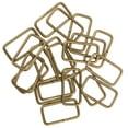 thumbnail image 1 of Paquete de 20 hebillas de metal rectangulares con anillos, deslizadores y ajustadores cuadrados. Bronce 32x16x2.8mm Bronce, 1 of 9