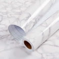 thumbnail image 1 of Adhesive Contact Paper for Countertops, Gray White Peel Stick Kitchen Countertop Vinyl Wrap, Heat Resistant with Realistic Marble Design for Easy Cleaning, 1 of 5