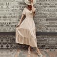 thumbnail image 5 of adviicd Robe d'Été pour Femmes 2024 Décontractée Col en V Sans Manches Mode Ample Robe de Plage Robe d'Été, TG, 5 of 5