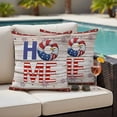 thumbnail image 5 of Independence Day Pillow Covers 2 Pack Blue Red HOME Eagle Stars Patriotic Wooden Pillowcase Waterproof Outdoor Throw Pillow Cover for Patio Garden Square Cushion 26”x26”, 5 of 9