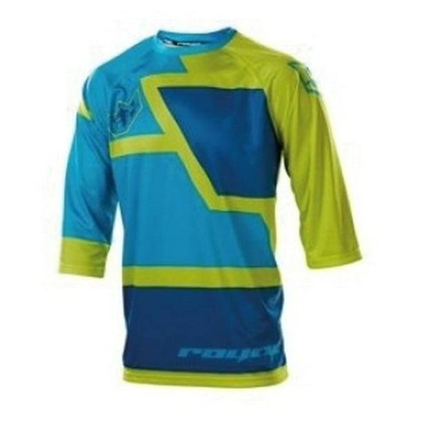 Jersey Ciclismo Mtb Drift 3/4 Acid Navy Royal Royal Pro Air Seca