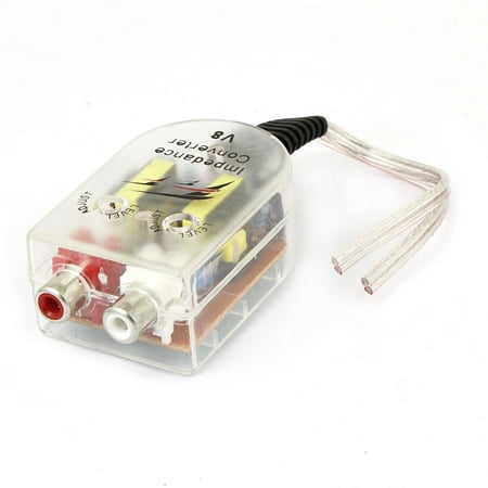 Clear Shell RCA Audio Amplifier Speaker High to Low Impedance Converter for (Best Low Budget Amplifier)